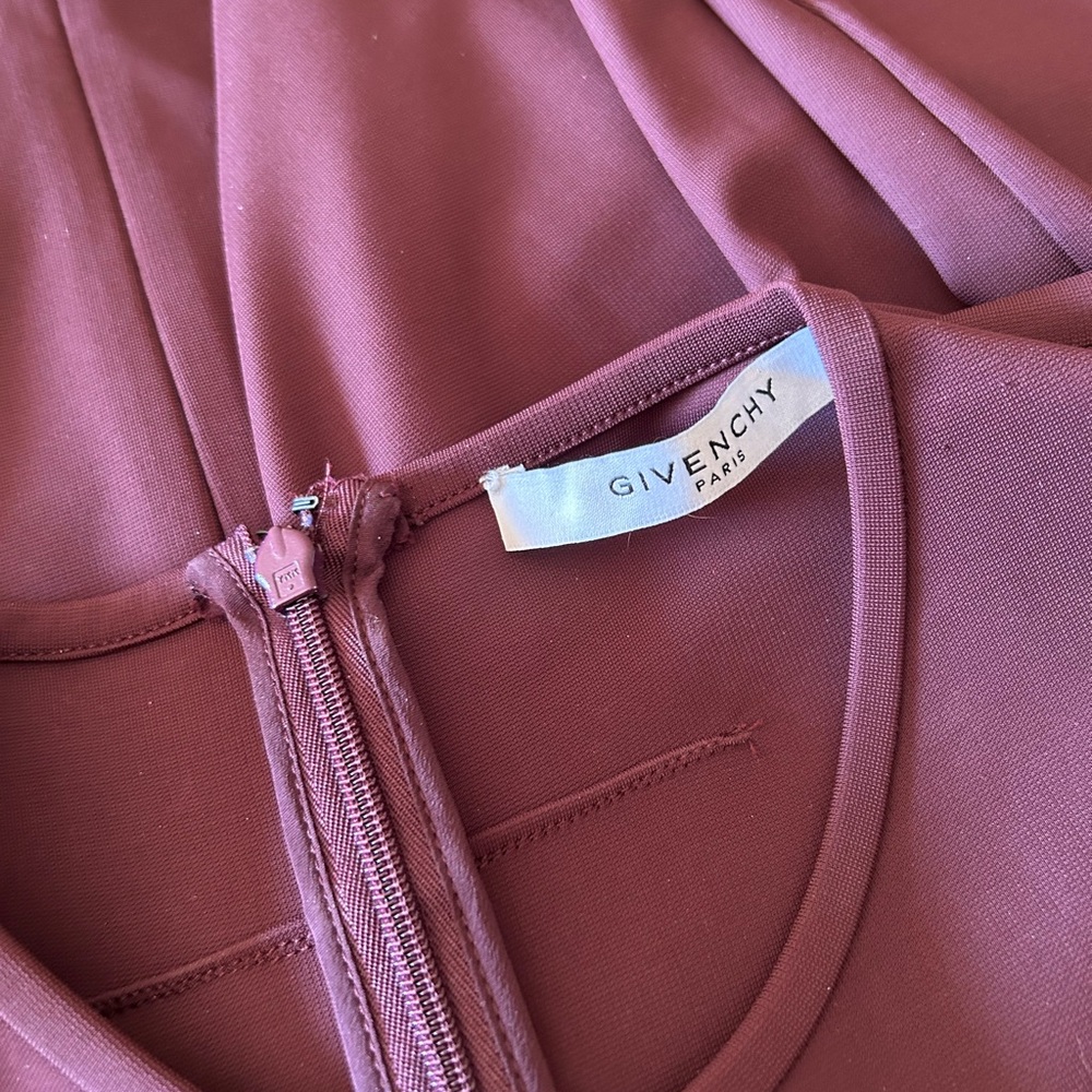 Givenchy Dark Cherry 🍒 color Asymmetrical Dress Size Small - Picture 9 of 10